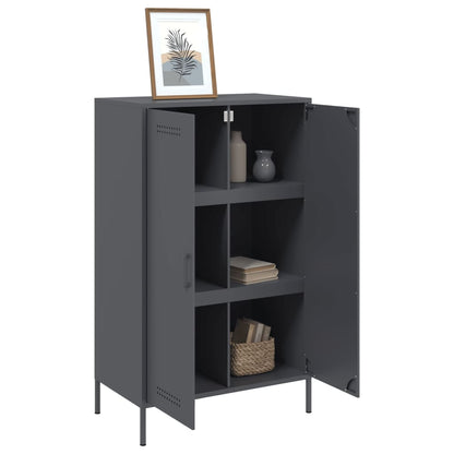 Skåp DIV. antracit 68x39x113 cm stål