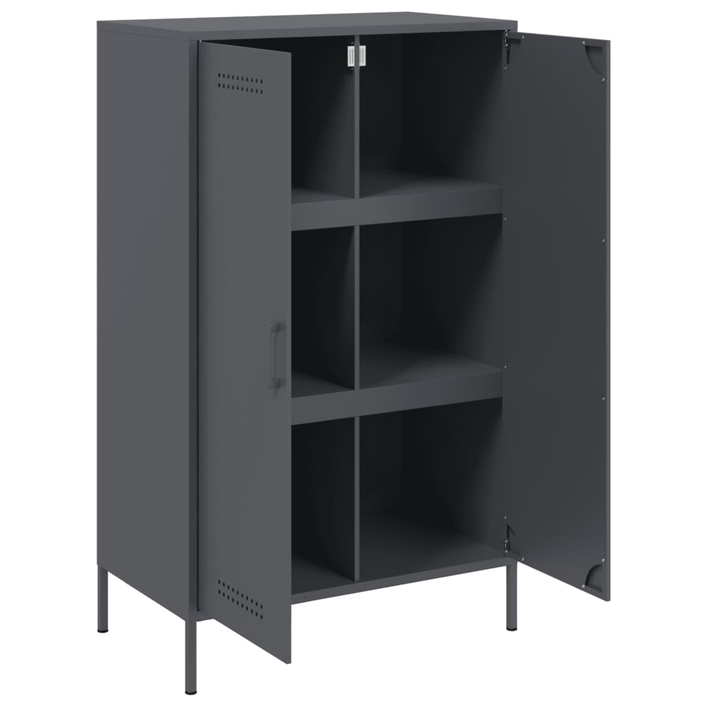 Skåp DIV. antracit 68x39x113 cm stål