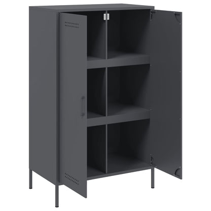 Skåp DIV. antracit 68x39x113 cm stål