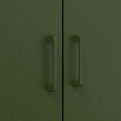 Skåp DIV. olivgrön 68x39x113 cm stål