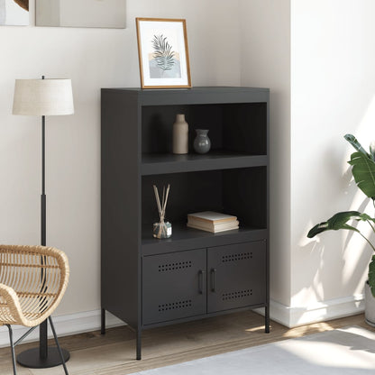 Skåp DIV. Svart 68x39x113 cm stål