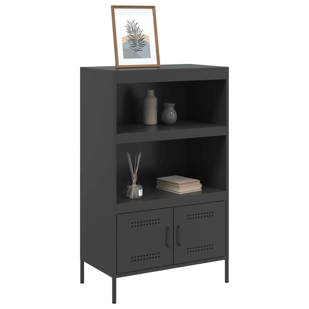 Skåp DIV. Svart 68x39x113 cm stål