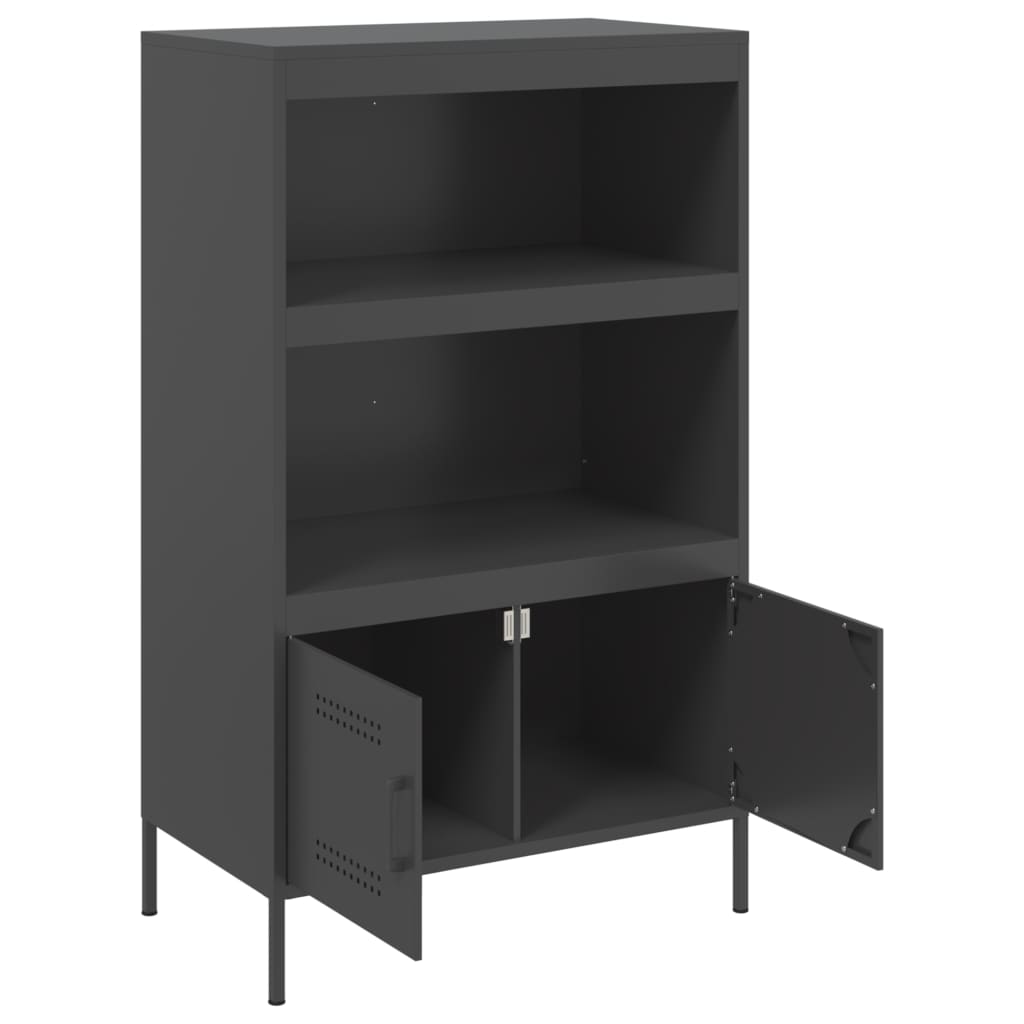 Skåp DIV. Svart 68x39x113 cm stål