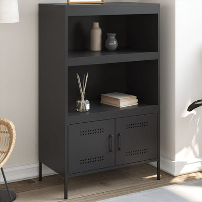 Skåp DIV. Svart 68x39x113 cm stål