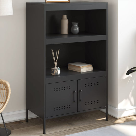 Skåp DIV. Svart 68x39x113 cm stål