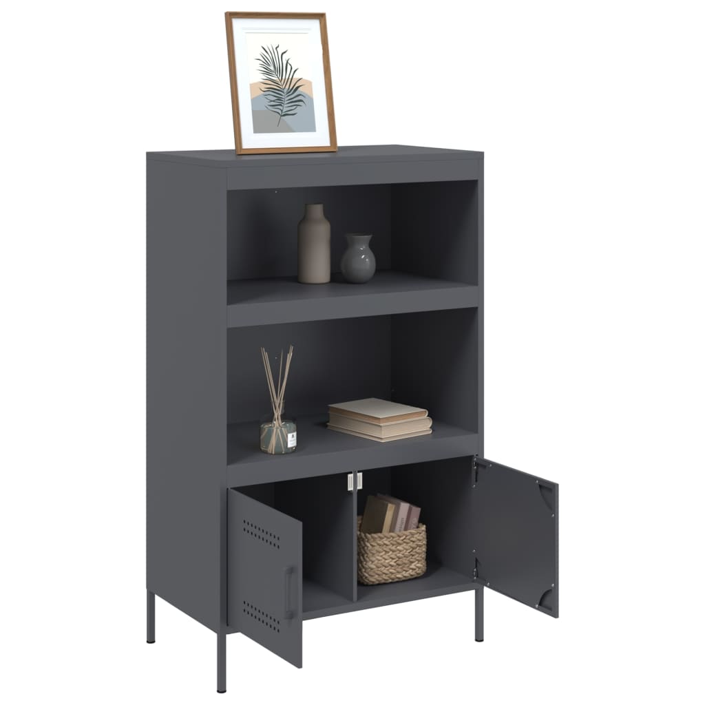 Skåp DIV. antracit 68x39x113 cm stål