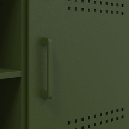 TV-Möbel DIV. TV-Skåp olivgrön 100,5x39x50,5 cm stål