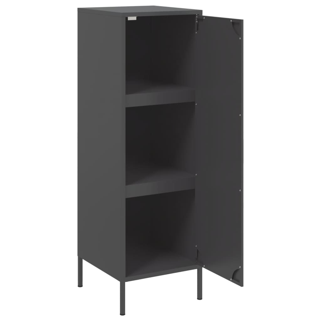 Skåp DIV. Svart 36x39x113 cm stål