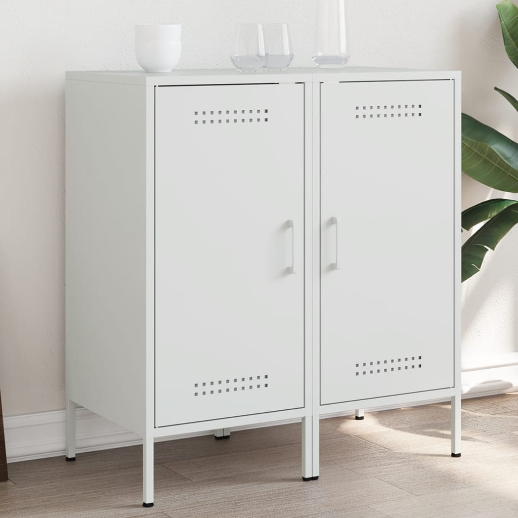 Skåp DIV. Vit 2 st 36x39x79 cm stål