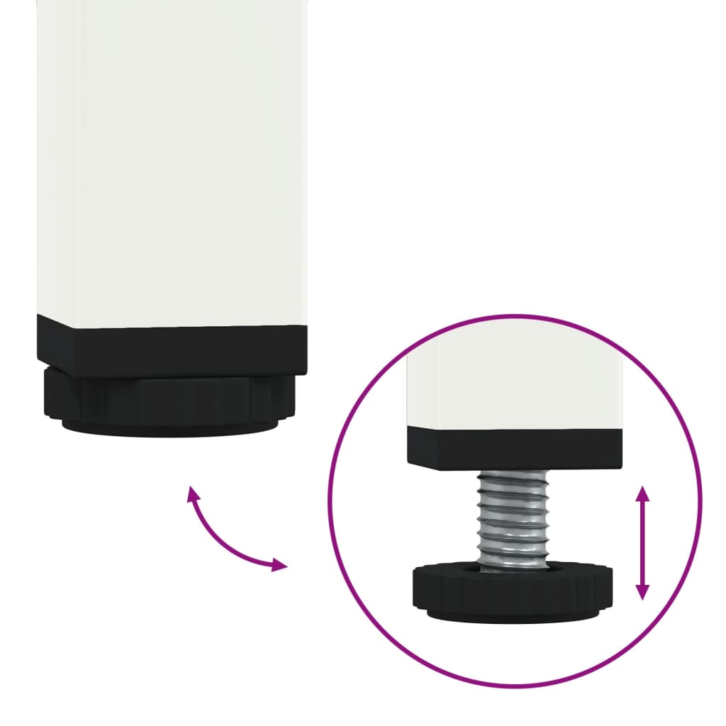 Soffbord Vit 68x50x50,5 cm stål