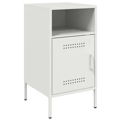 Sängbord 2 st vit 36x39x68 cm stål