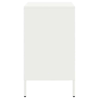 Sängbord 2 st vit 36x39x68 cm stål