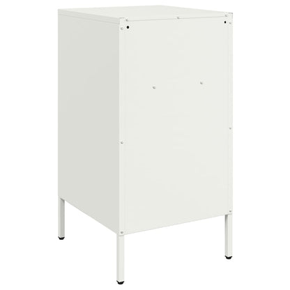 Sängbord 2 st vit 36x39x68 cm stål