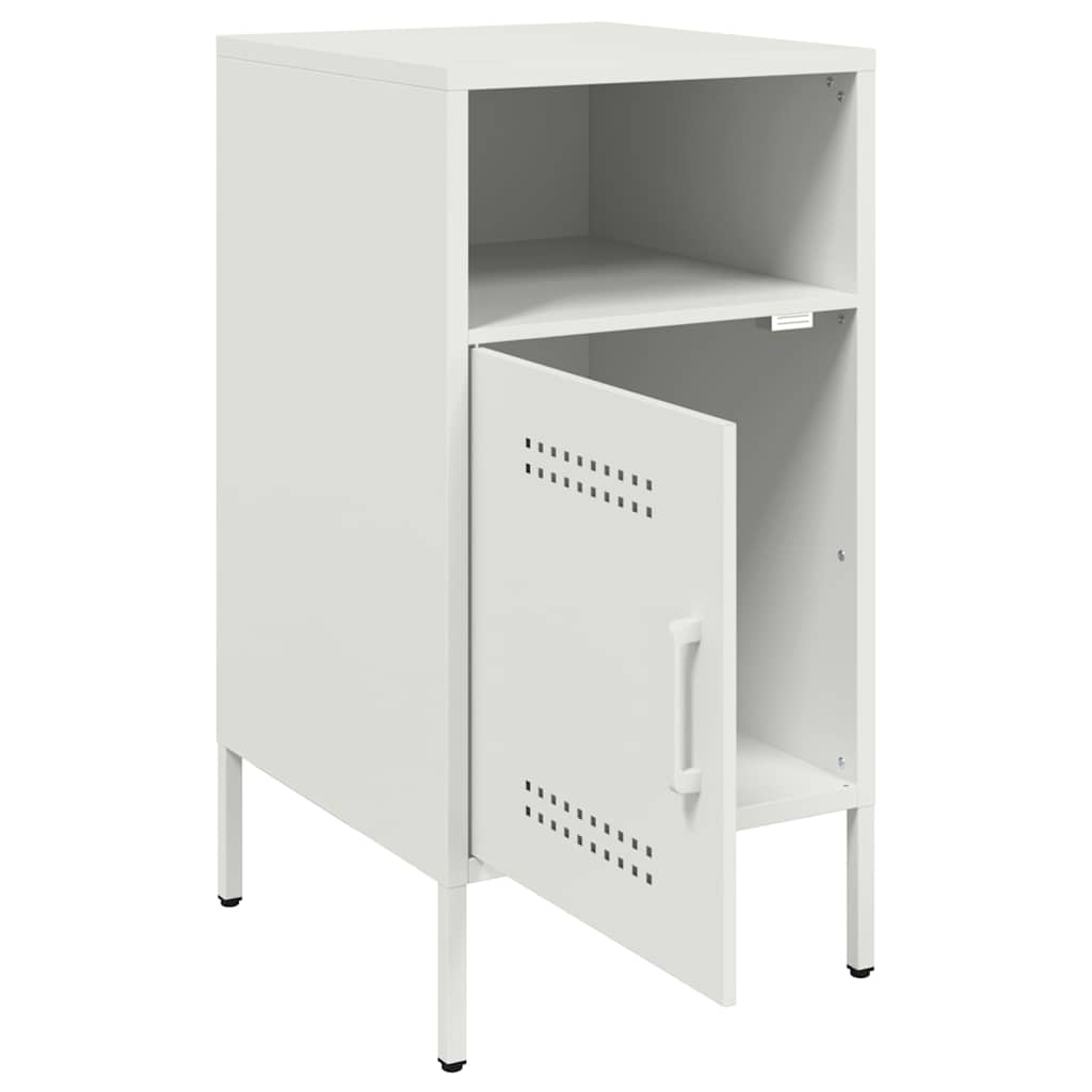 Sängbord 2 st vit 36x39x68 cm stål