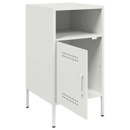 Sängbord 2 st vit 36x39x68 cm stål