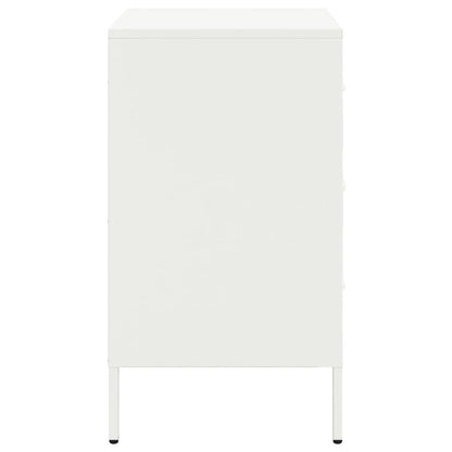 Sängbord 2 st vit 36x39x68 cm stål