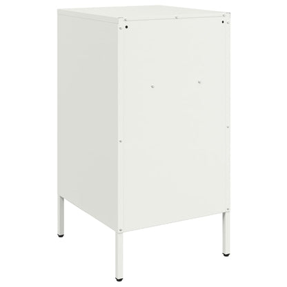 Sängbord 2 st vit 36x39x68 cm stål