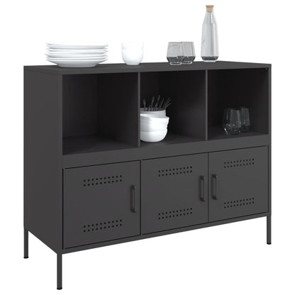 Skåp Svart 100,5x39x79 cm stål