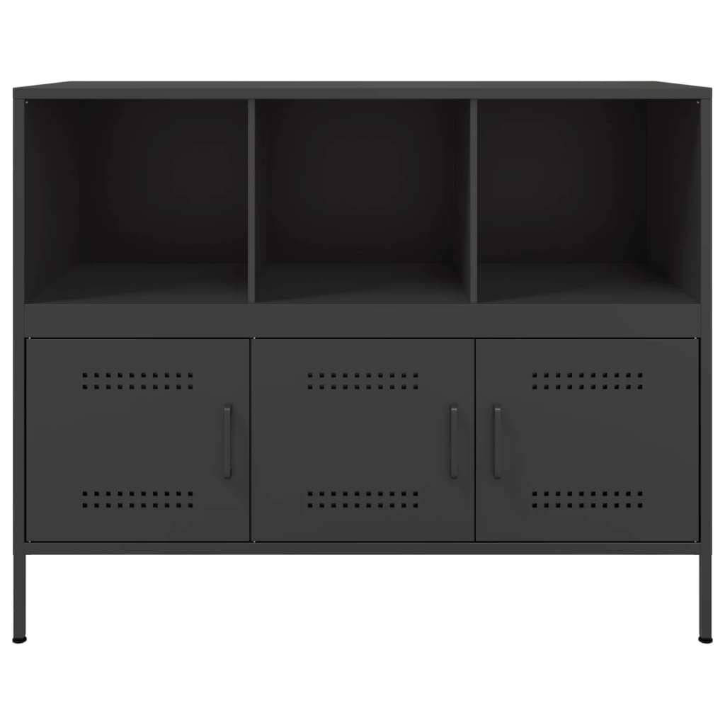 Skåp Svart 100,5x39x79 cm stål