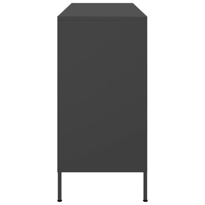 Skåp Svart 100,5x39x79 cm stål