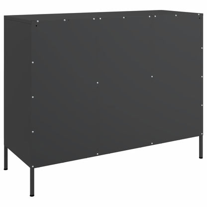 Skåp Svart 100,5x39x79 cm stål