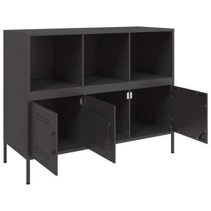 Skåp Svart 100,5x39x79 cm stål