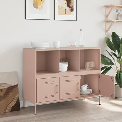 Skåp rosa 100,5x39x79 cm stål