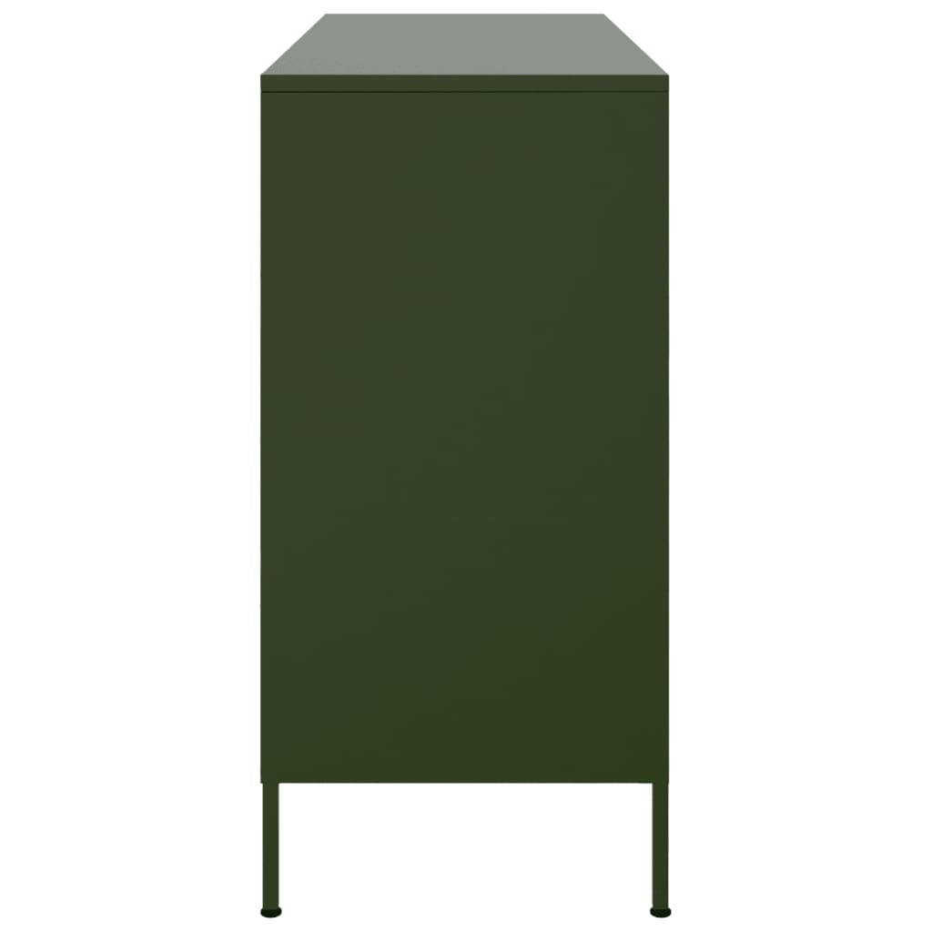 Skåp DIV. olivgrön 100,5x39x79 cm stål