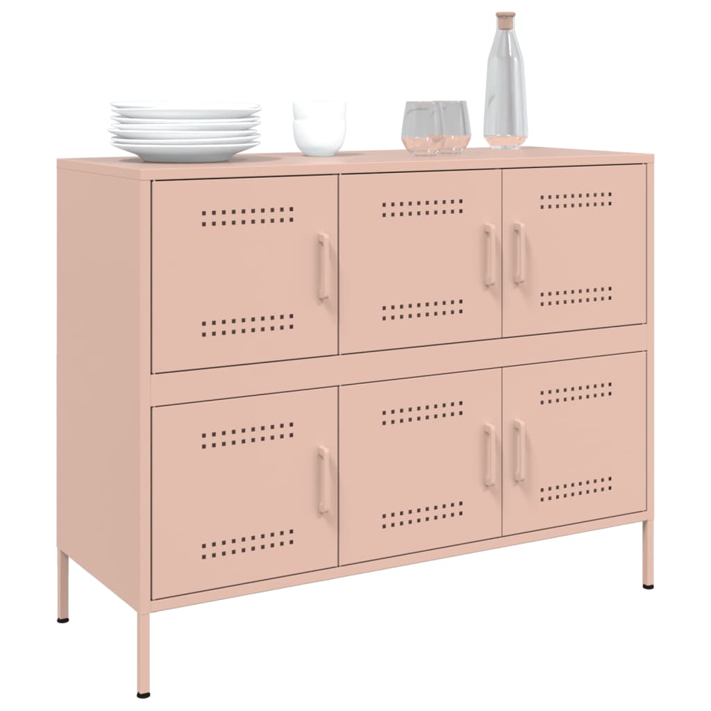 Skåp DIV. rosa 100,5x39x79 cm stål