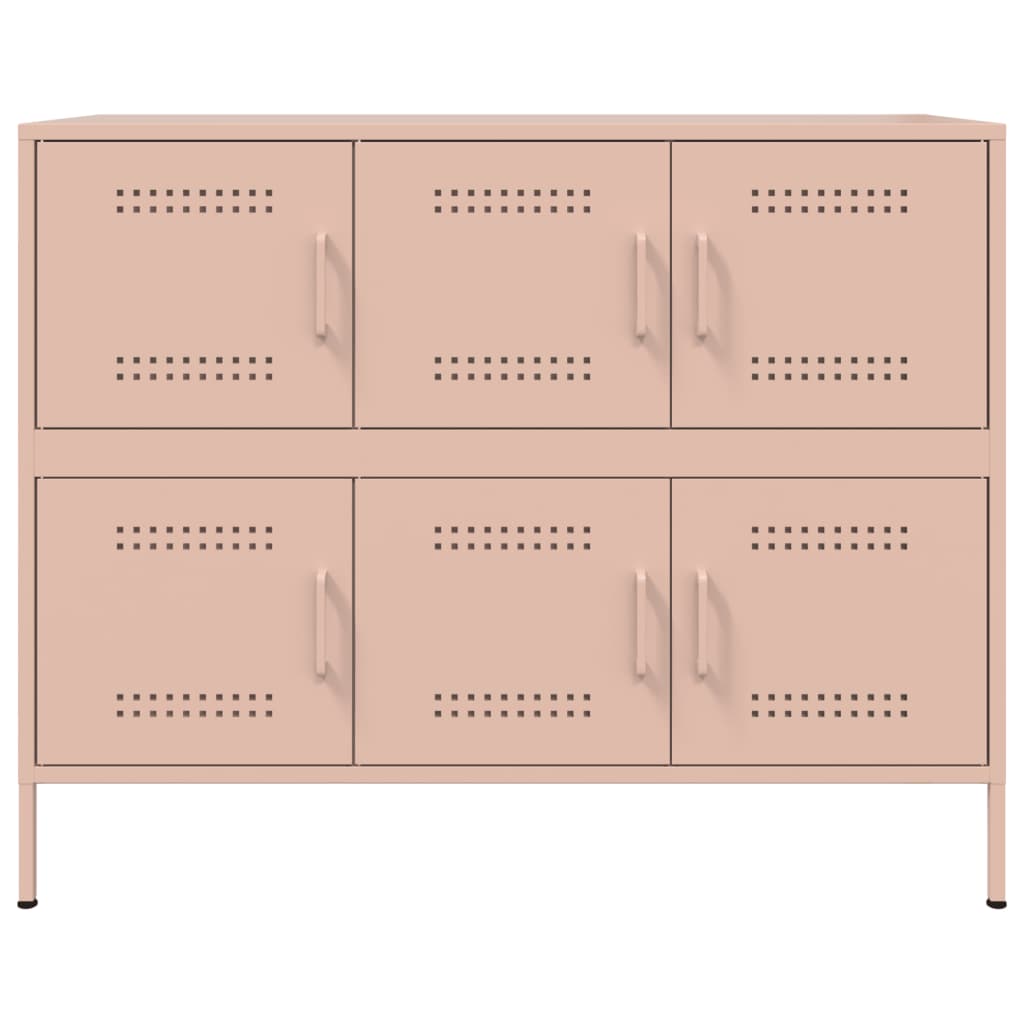 Skåp DIV. rosa 100,5x39x79 cm stål