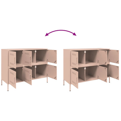 Skåp DIV. rosa 100,5x39x79 cm stål
