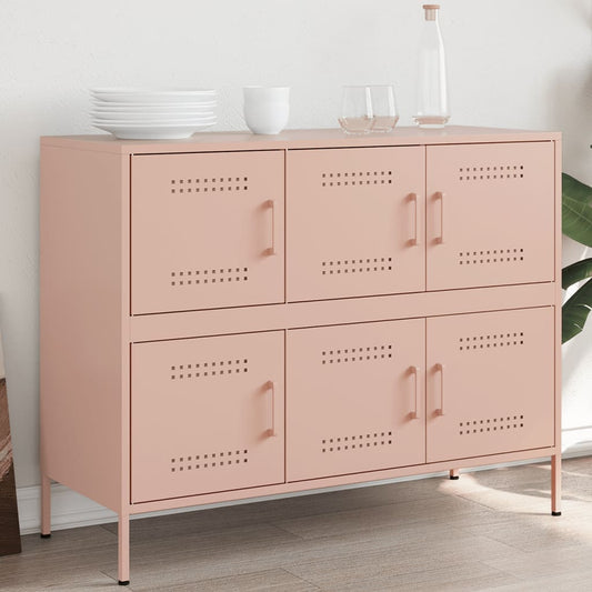 Skåp DIV. rosa 100,5x39x79 cm stål