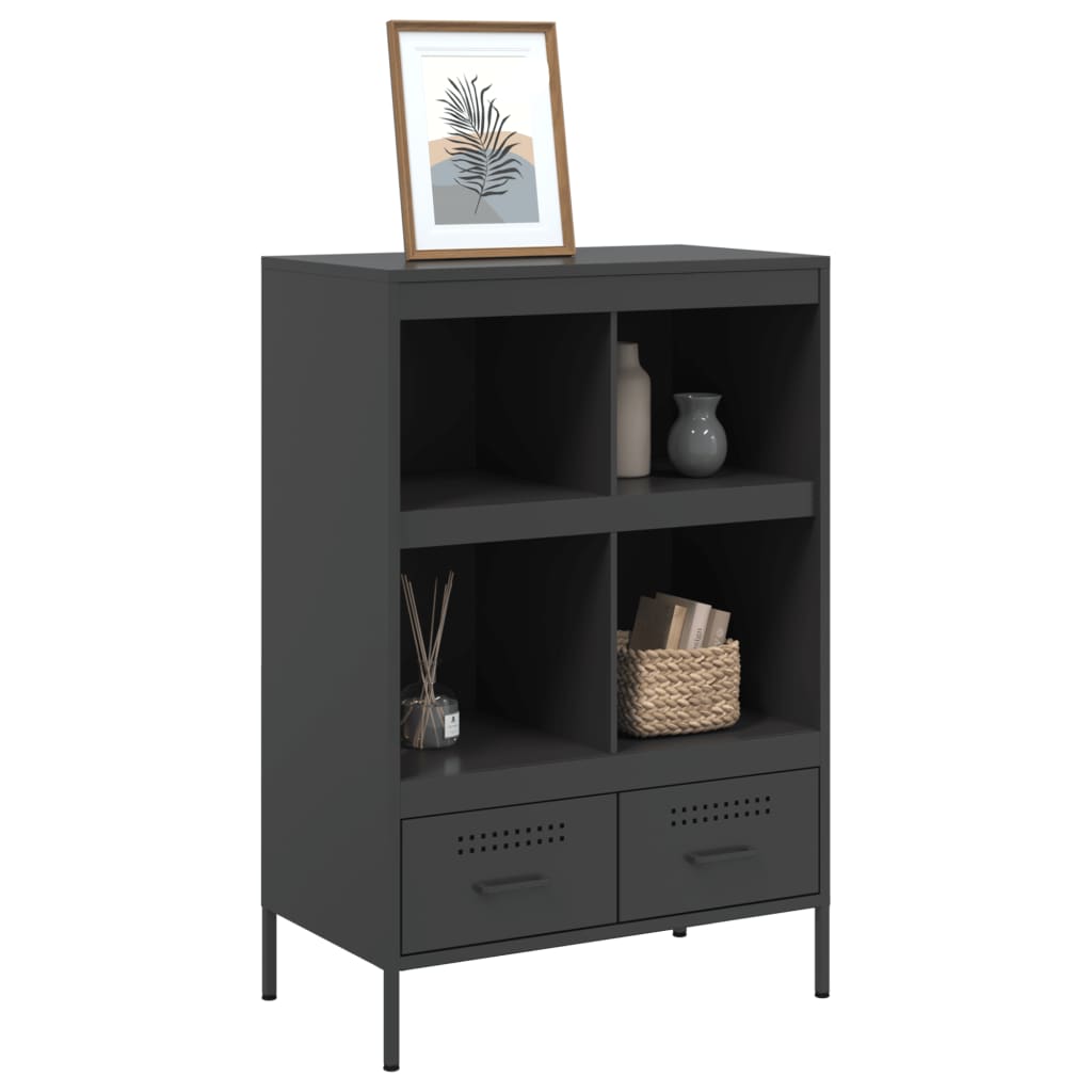 Skåp DIV. Svart 68x39x101,5 cm stål
