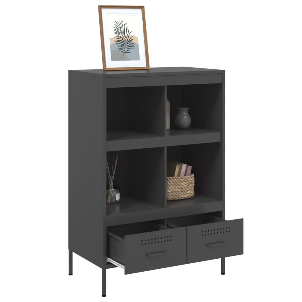 Skåp DIV. Svart 68x39x101,5 cm stål