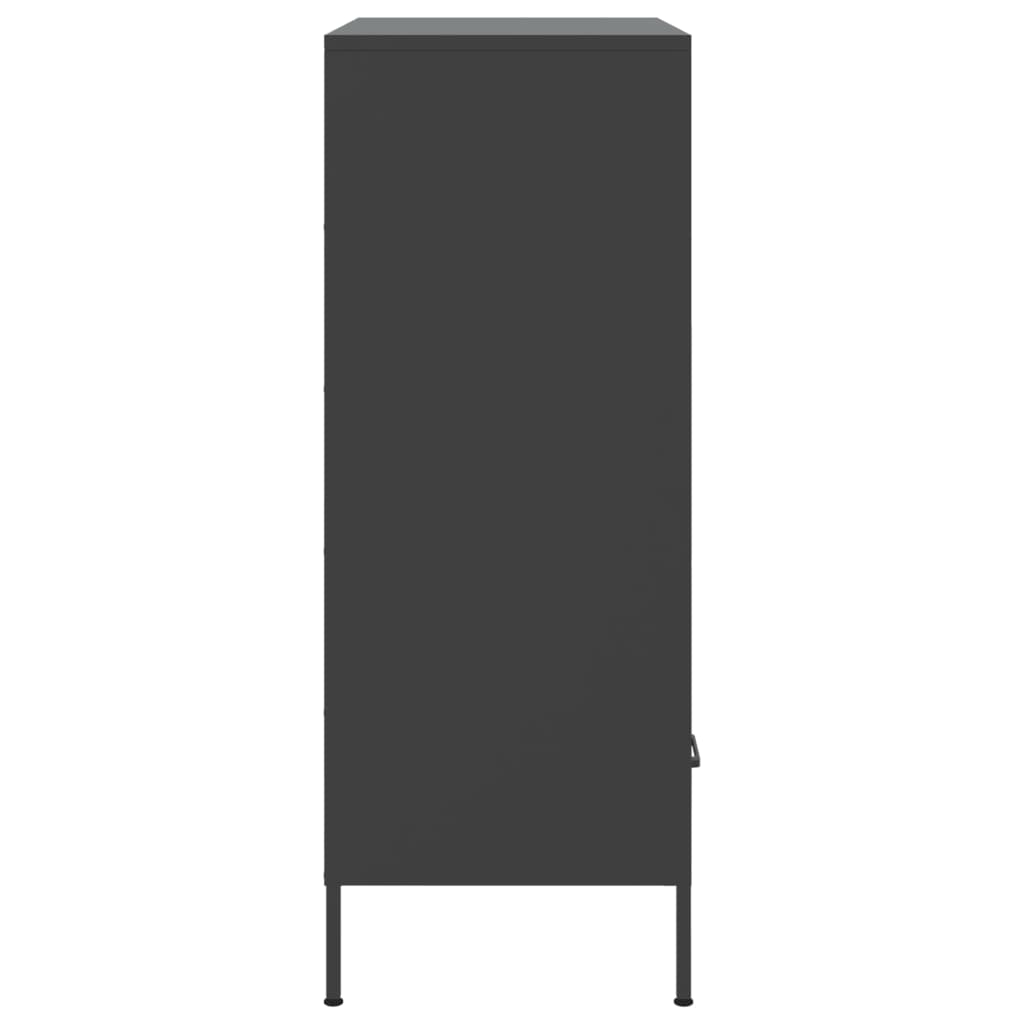 Skåp DIV. Svart 68x39x101,5 cm stål