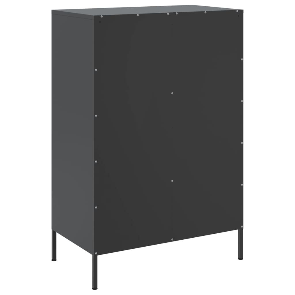 Skåp DIV. Svart 68x39x101,5 cm stål