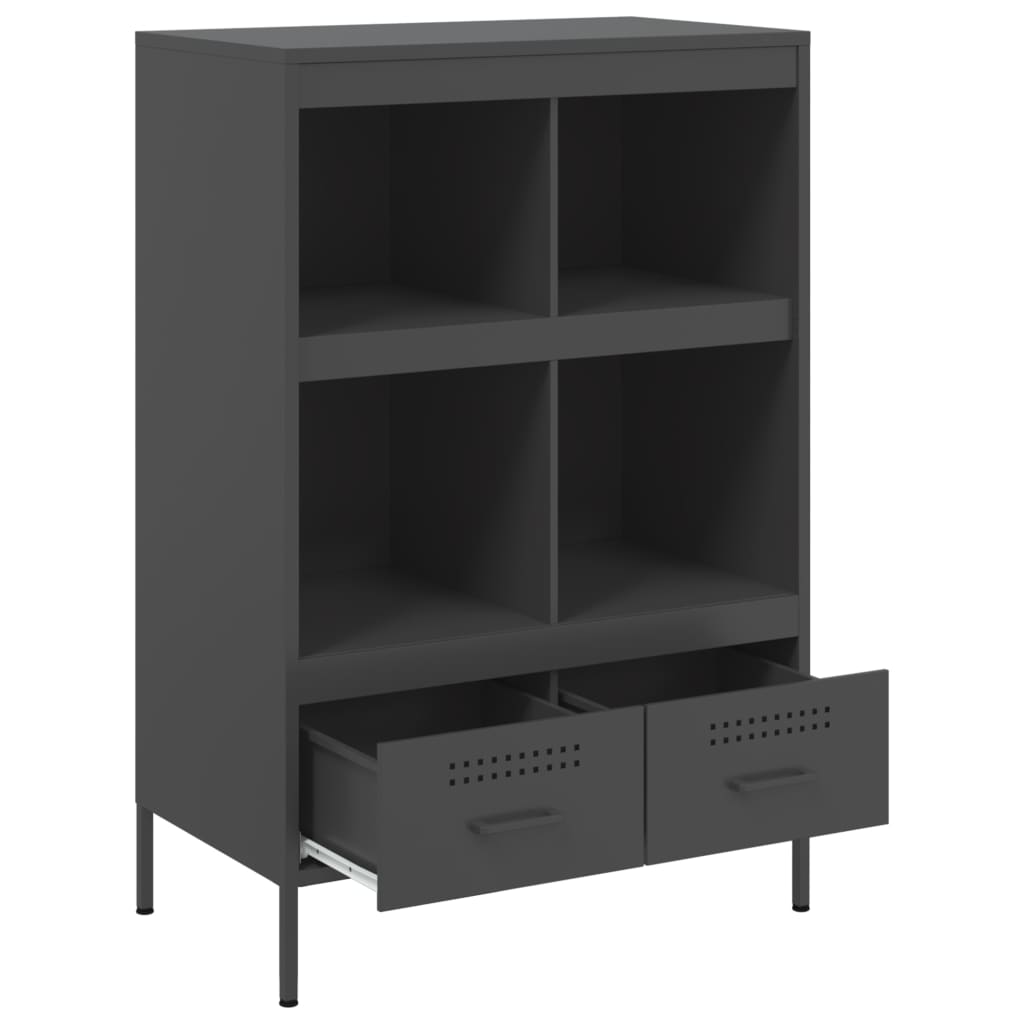Skåp DIV. Svart 68x39x101,5 cm stål