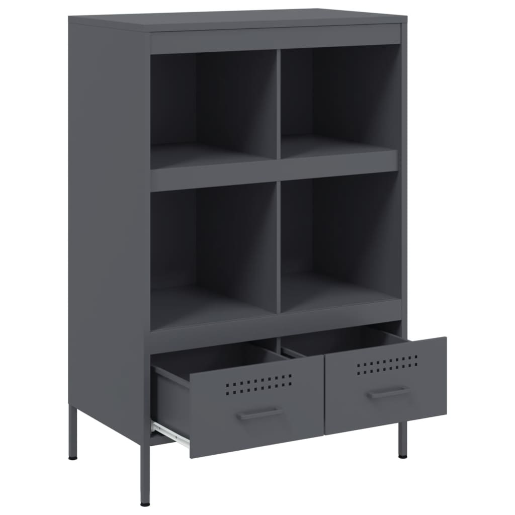 Skåp DIV. antracit 68x39x101,5 cm stål