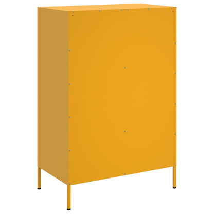 Skåp DIV. senapsgul 68x39x101,5 cm stål