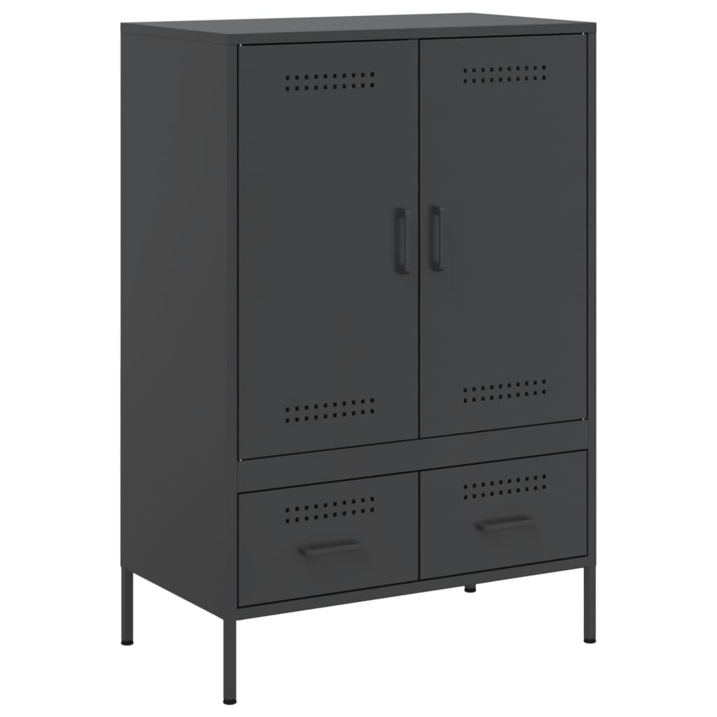 Skåp DIV. Svart 68x39x101,5 cm stål