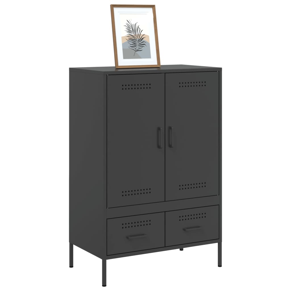 Skåp DIV. Svart 68x39x101,5 cm stål