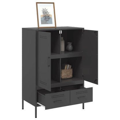 Skåp DIV. Svart 68x39x101,5 cm stål