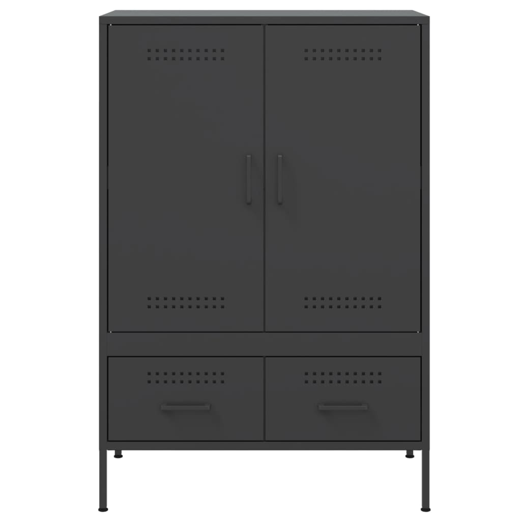 Skåp DIV. Svart 68x39x101,5 cm stål