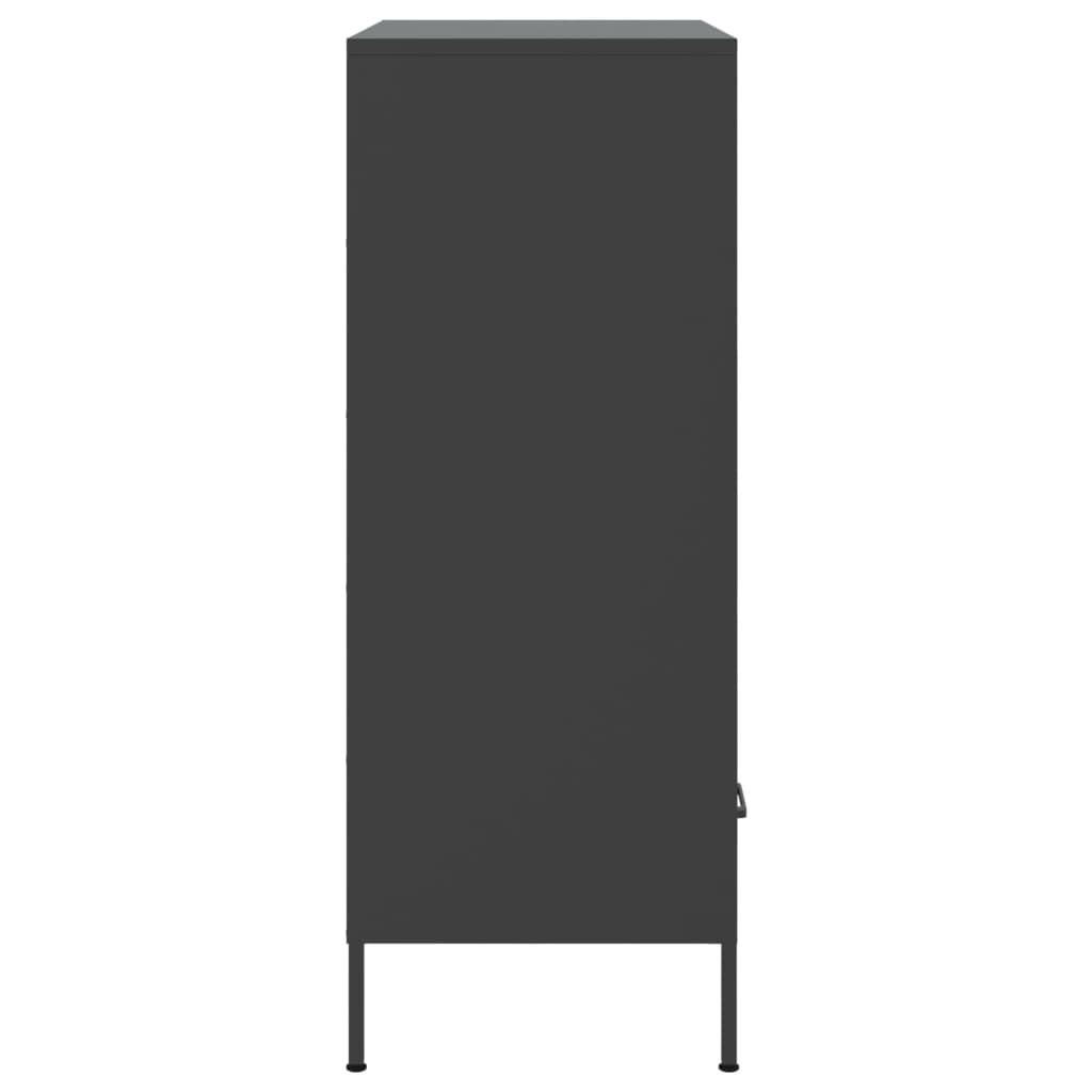 Skåp DIV. Svart 68x39x101,5 cm stål