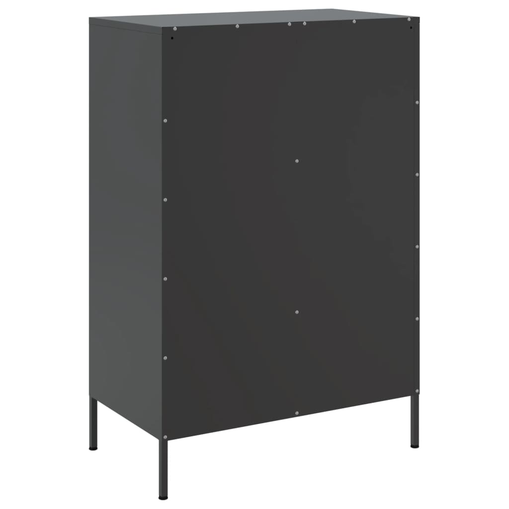 Skåp DIV. Svart 68x39x101,5 cm stål