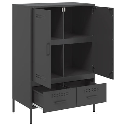 Skåp DIV. Svart 68x39x101,5 cm stål