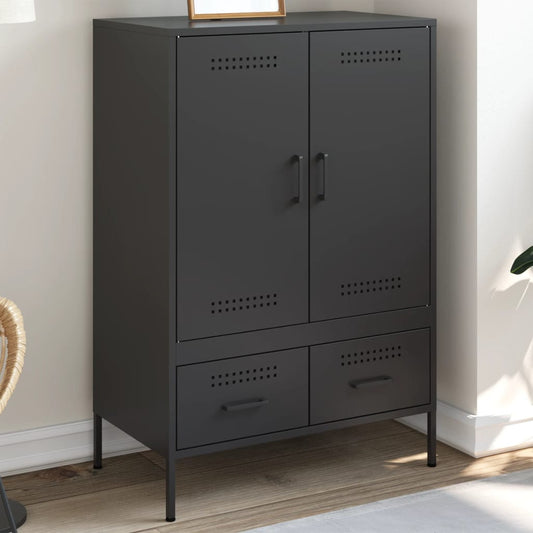 Skåp DIV. Svart 68x39x101,5 cm stål