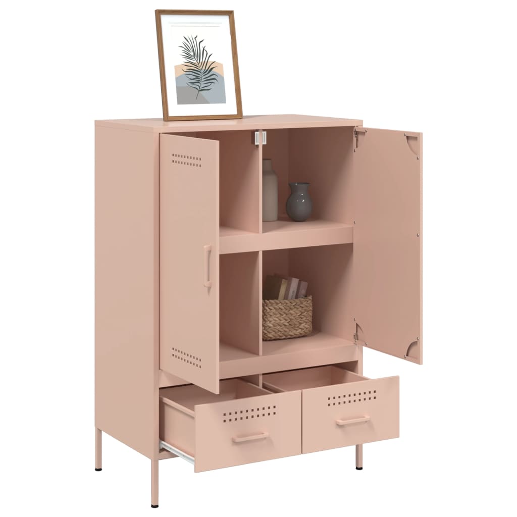 Skåp DIV. rosa 68x39x101,5 cm stål
