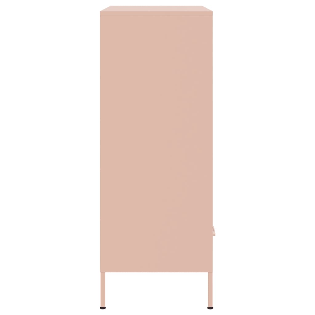 Skåp DIV. rosa 68x39x101,5 cm stål