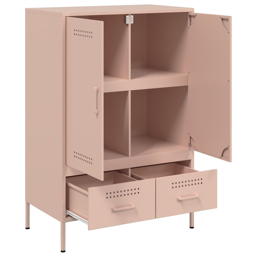 Skåp DIV. rosa 68x39x101,5 cm stål